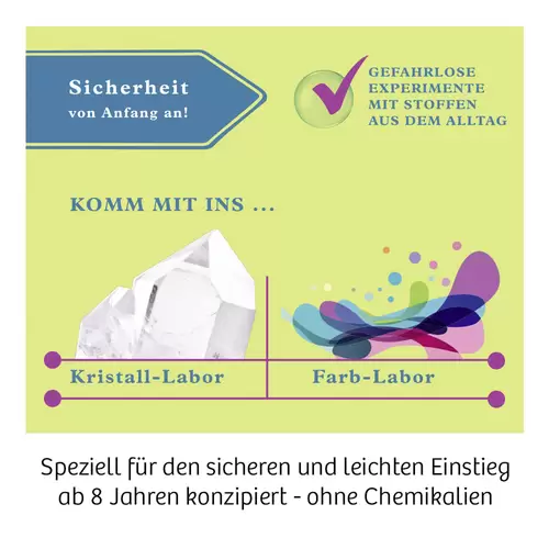 KOSMOS Mijn Eerste Chemielaboratorium – Experimenteerset Voor Kinderen Van 8-12 Jaar Met Veilige Huishoudelijke Materialen, Inclusief Reageerbuisjes, Maatbekers En PH-papier