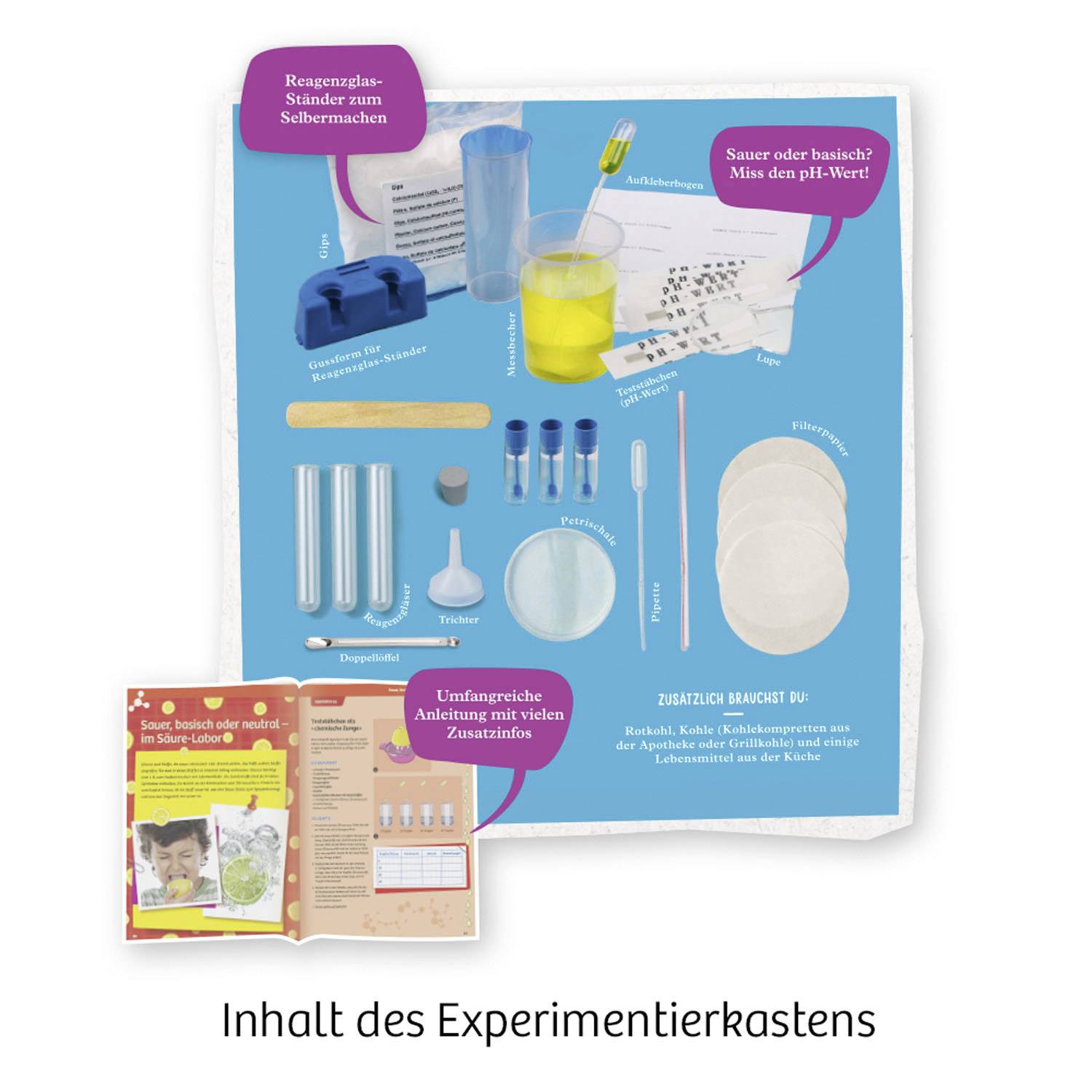 Kosmos 642525 Mein erstes Chemielabor Chemie Experimentierkasten ab 8 Jahre