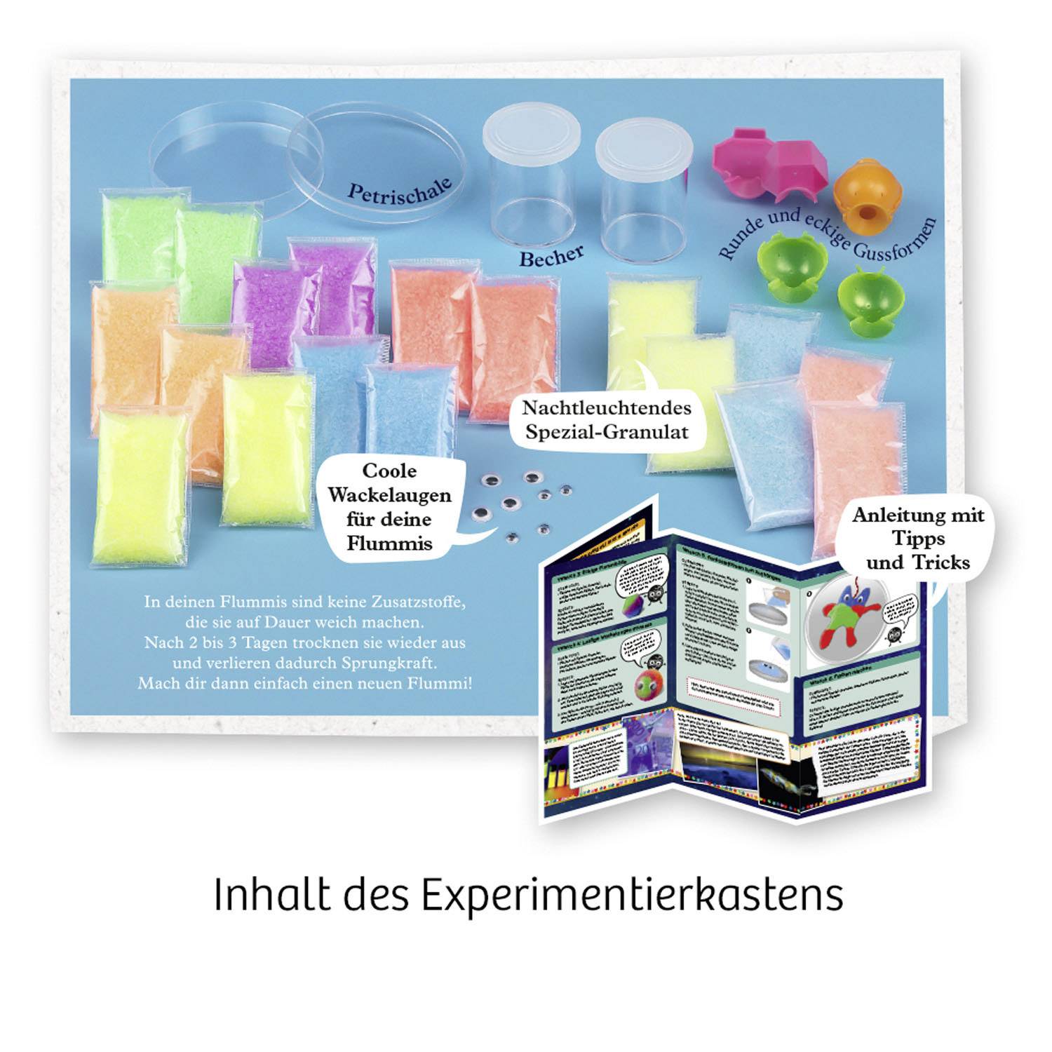 Kosmos 654108 FunScience Nachtleuchtende Flummi-Power Chemie Experimentierkasten ab 8 Jahre