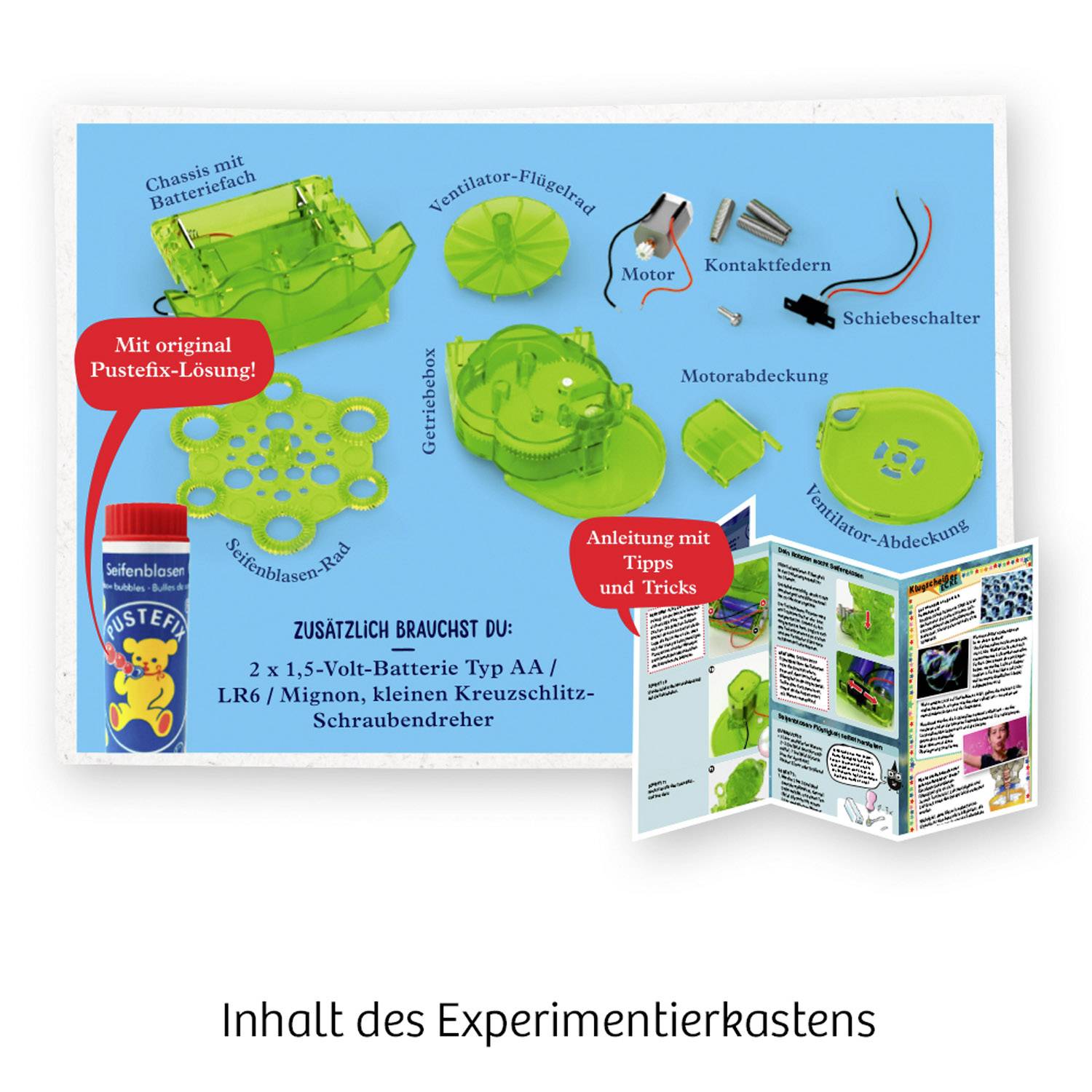 Kosmos 654122 FunScience Seifenblasen-Roboter Experimentier-Set ab 8 Jahre