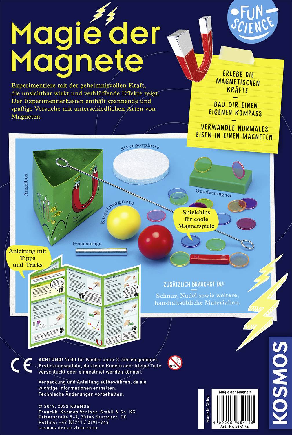 Kosmos 654146 FunScience Magie der Magnete Physik Experimentierkasten ab 8 Jahre