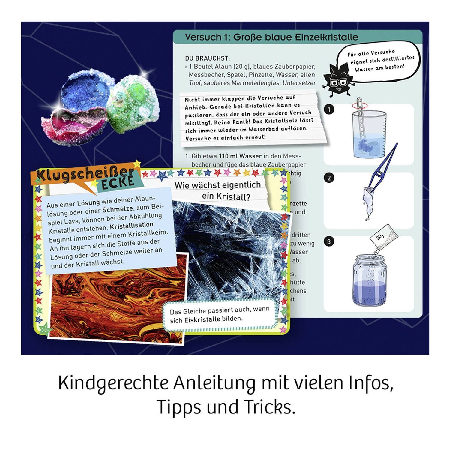 Kosmos 654153 FunScience Geheimnisvolle Kristallwelt Chemie Experimentierkasten ab 8 Jahre