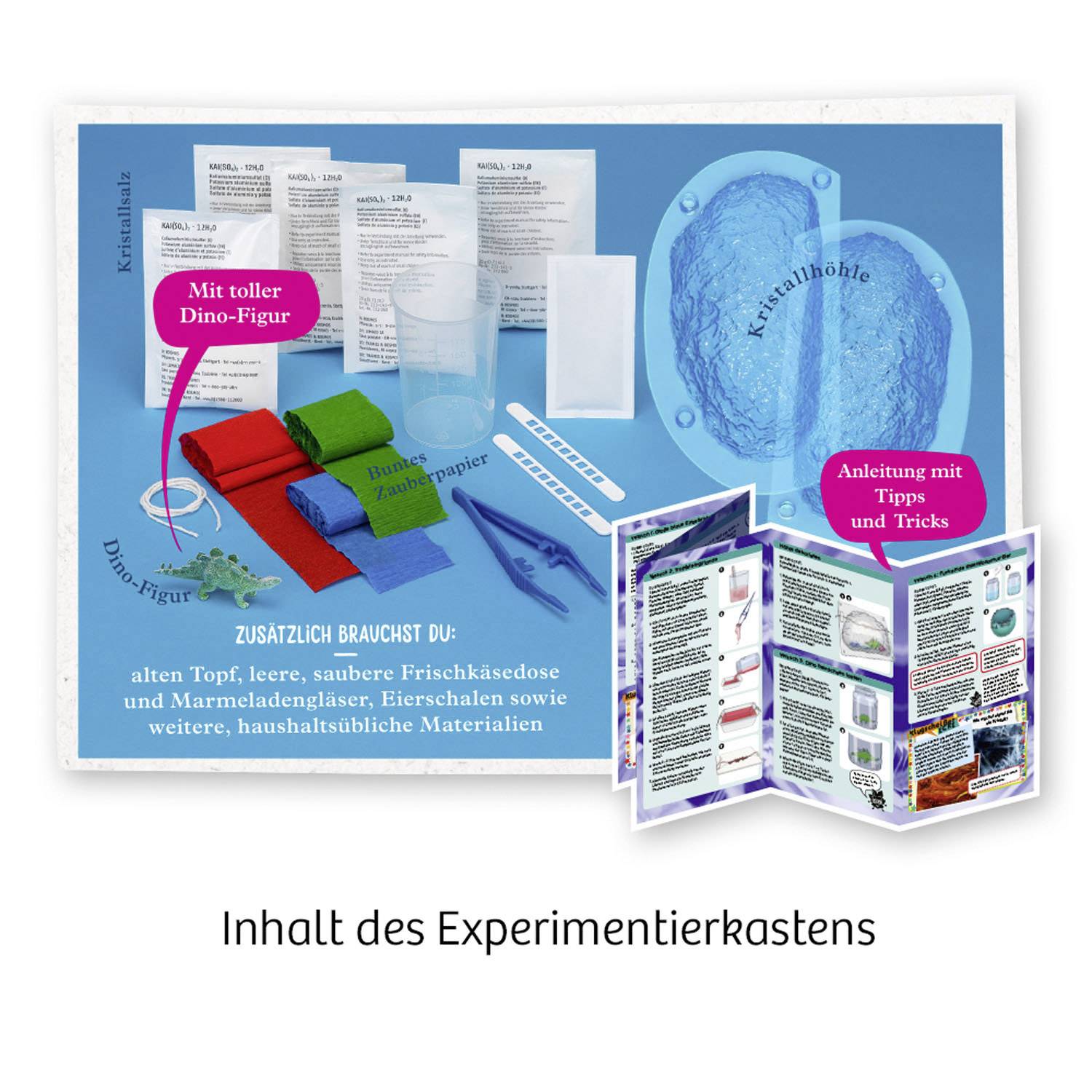 Kosmos 654153 FunScience Geheimnisvolle Kristallwelt Chemie Experimentierkasten ab 8 Jahre