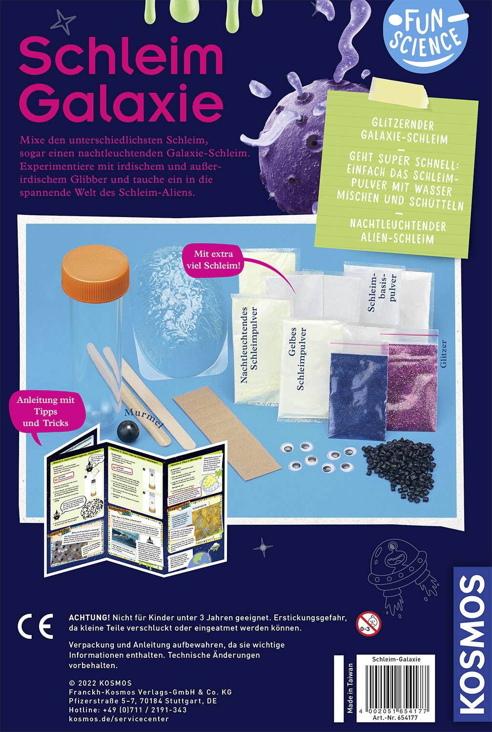 Kosmos 654177 FunScience Schleim-Galaxie Chemie Experimentierkasten ab 8 Jahre