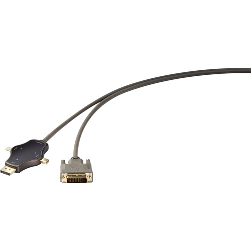 Renkforce RF-3909366 Cable-Sharing Anschlusskabel [1x DVI-Stecker 24+1pol. - 3x Mini-DisplayPort St