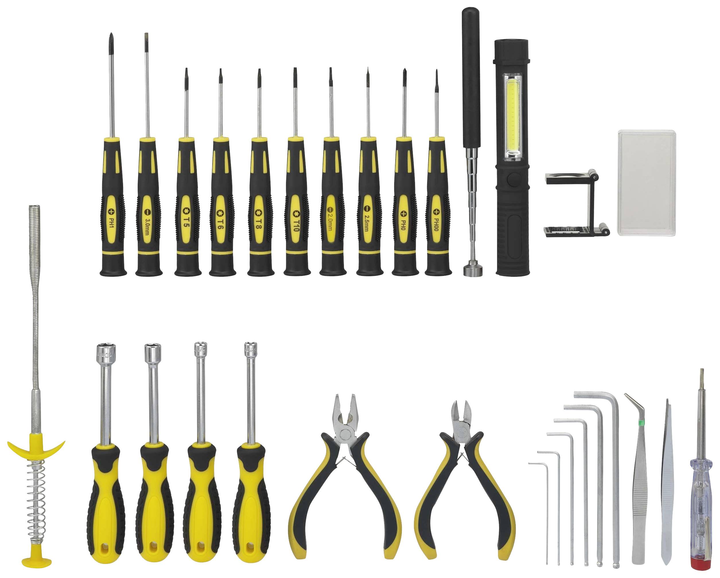 Basetech BT-1954694 Werkzeugset Heimwerker, Techniker, Elektriker im Koffer 30teilig