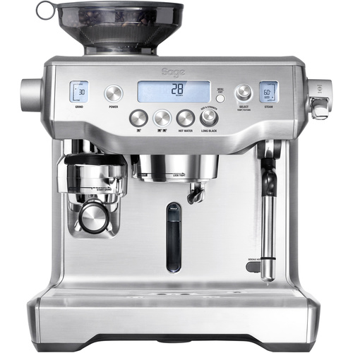Sage The Oracle Espressomaschine mit Siebträger Silber 2400W Display, mit Mahlwerk, mit Milchaufschäumdüse