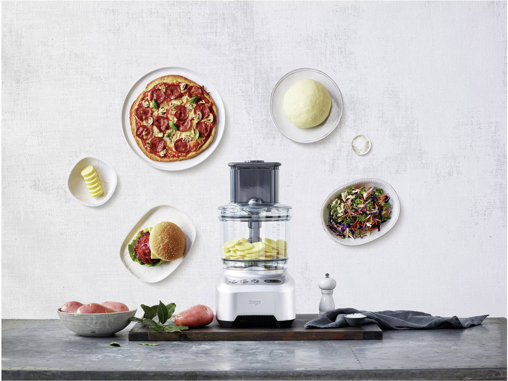 Sage The Kitchen Wizz Pro Schnitzelwerk 1200 W Edelstahl