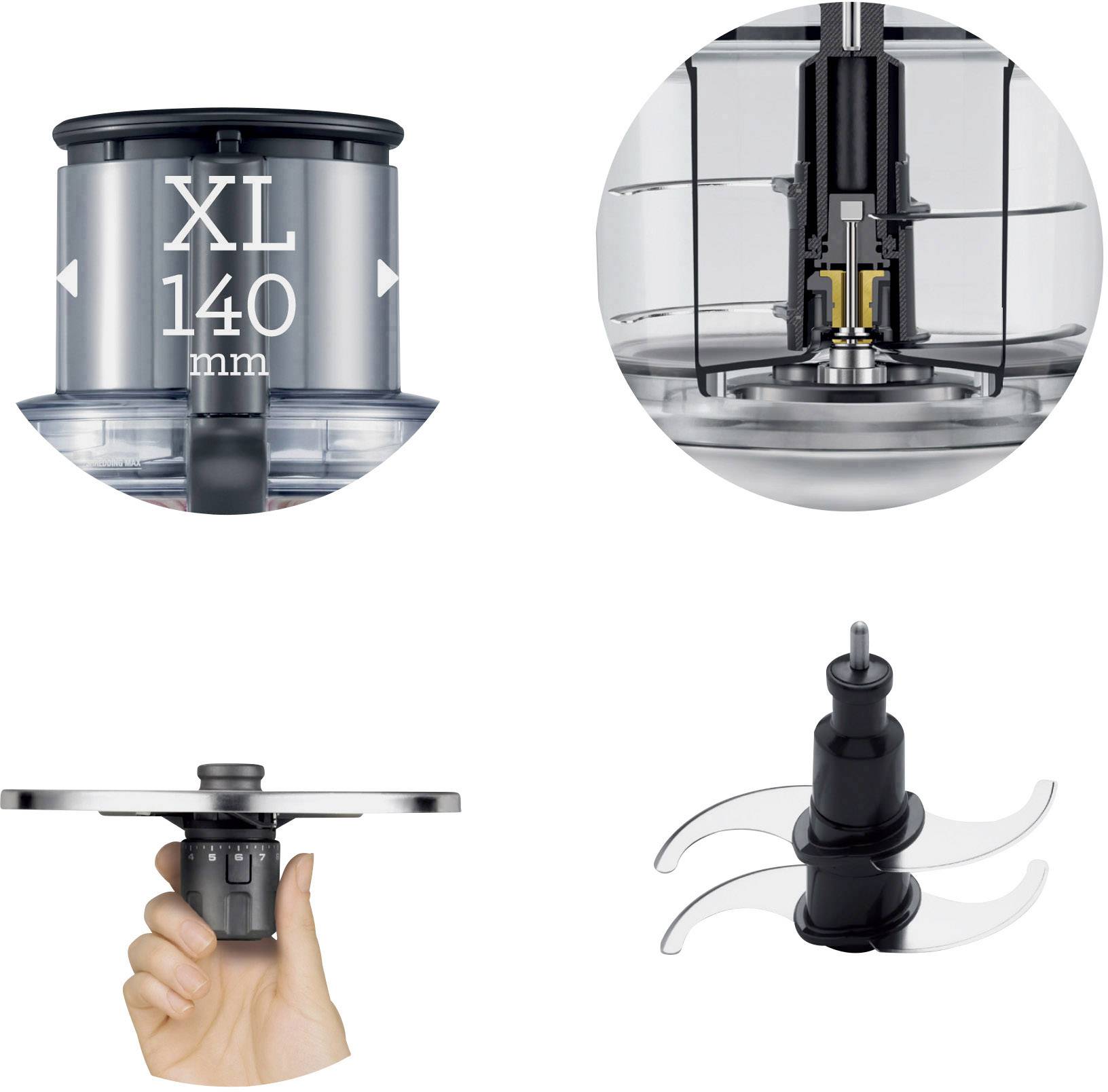 Sage The Kitchen Wizz Pro Schnitzelwerk 1200 W Edelstahl