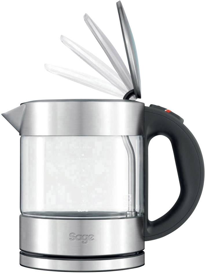 Sage The Compact Kettle Pure Wasserkocher Glas, Edelstahl Fassungsvermögen: 1 l