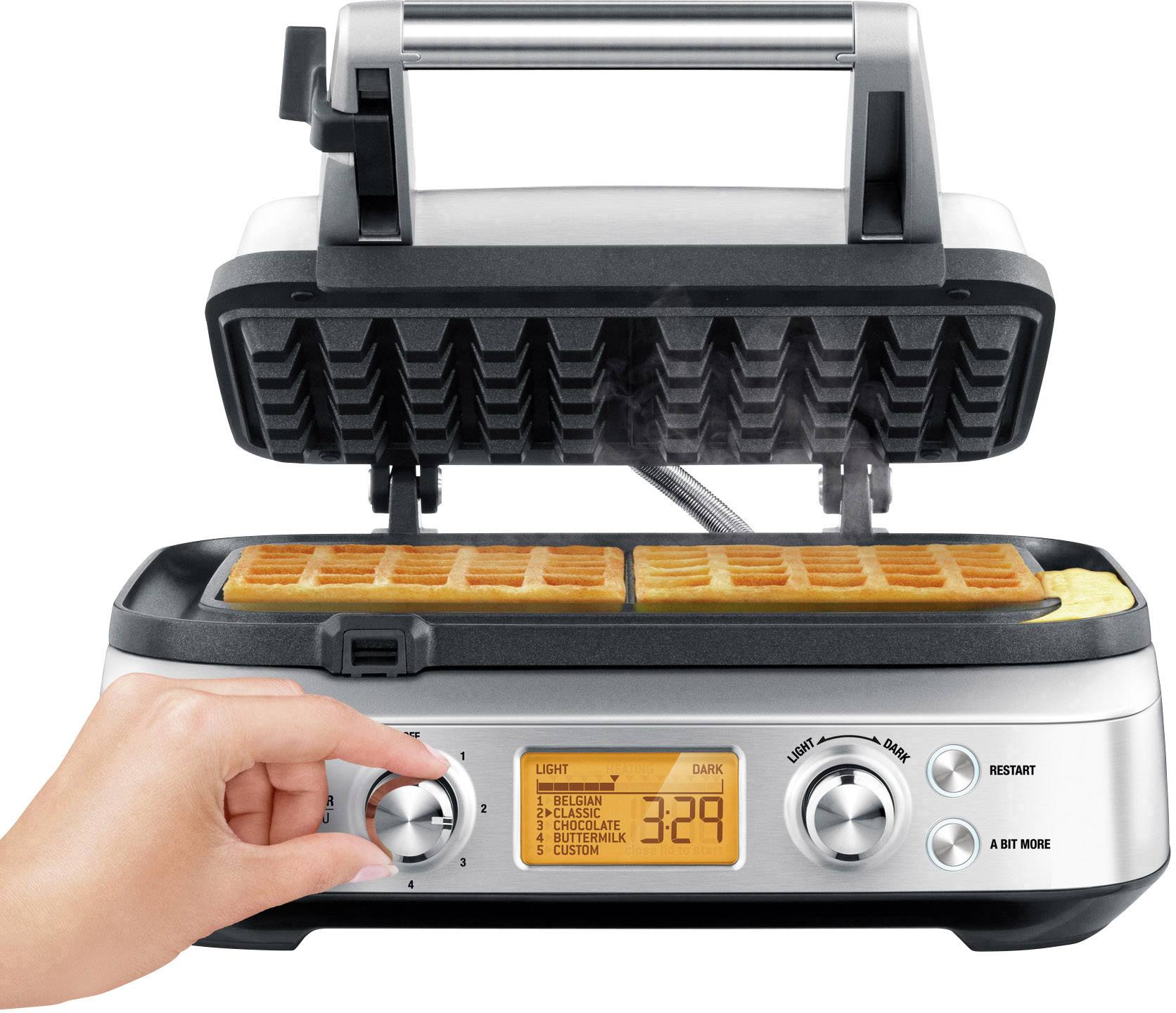 Sage The Smart Waffle Waffeleisen Edelstahl