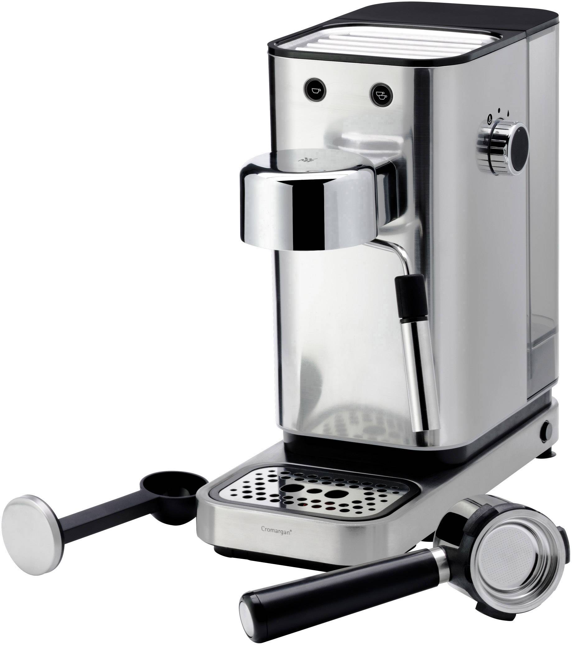 WMF 0412360011 Espressomaschine mit Siebträger Cromargan 1400W Höhenverstellbarer Kaffeeauslauf, mit Milchaufschäumdüse