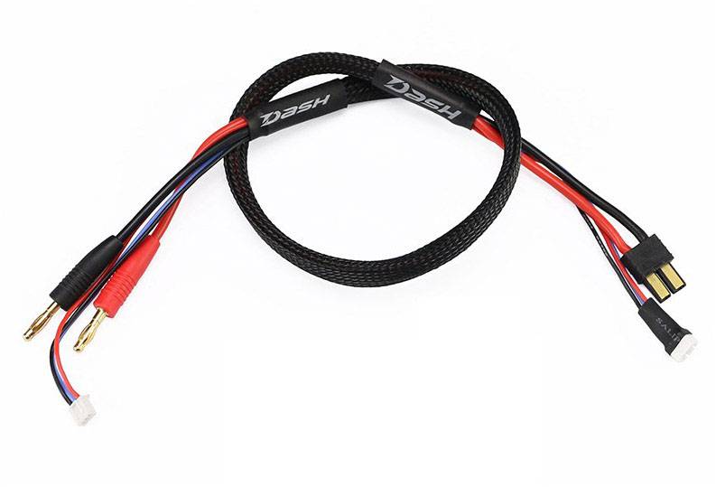 Dash RC Ladekabel-Verlängerung [1x 4mm Goldkontaktstecker - 1x TRX-Stecker] DA-771007