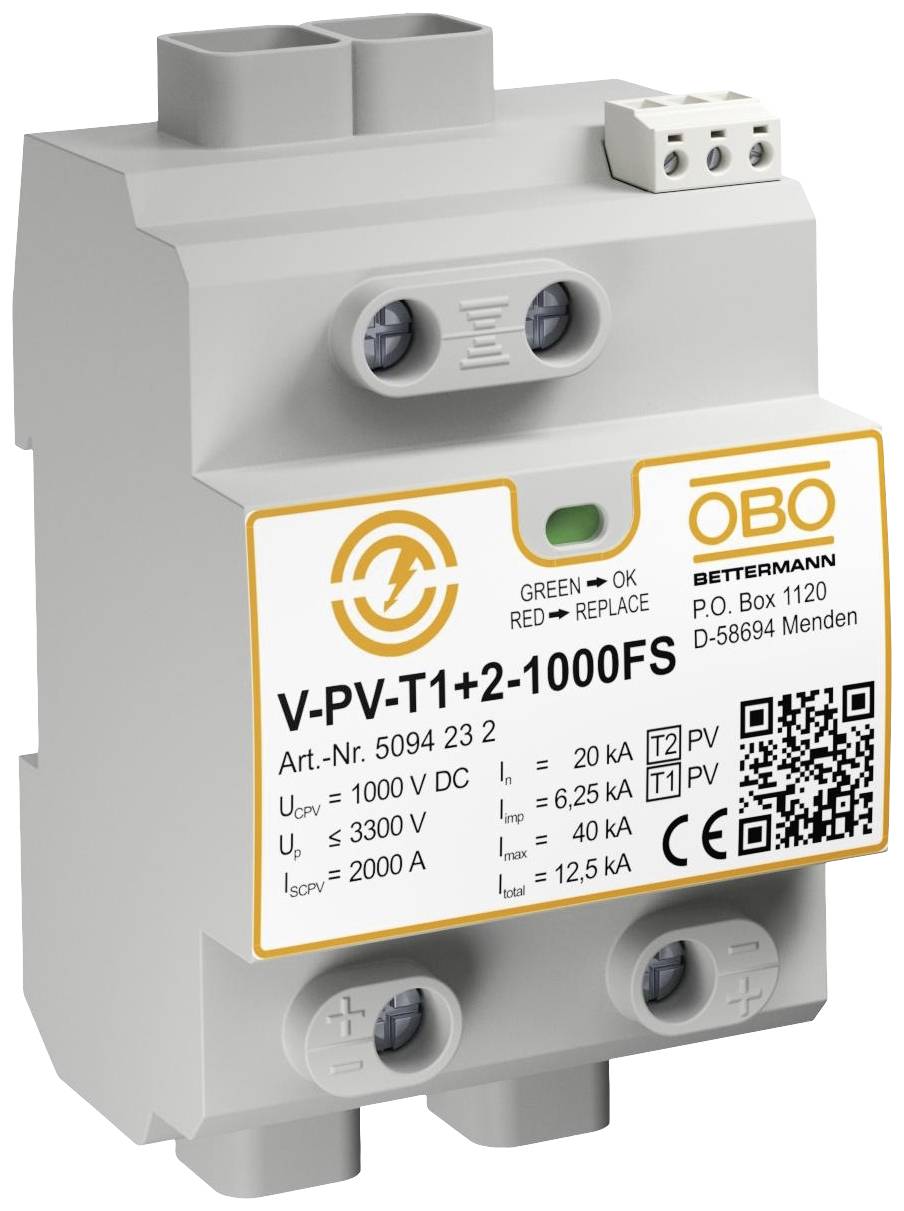 OBO Bettermann 5094232 V-PV-T1+2-1000FS Überspannungsschutz-Modul 1St.