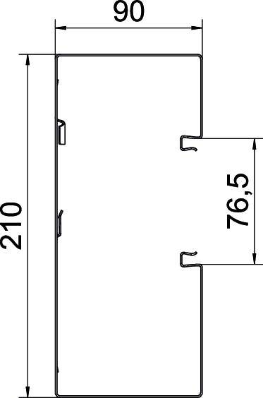 OBO Bettermann 6278100 Geräteeinbaukanal (L x B) 2000mm x 210mm 1 St. Reinweiß