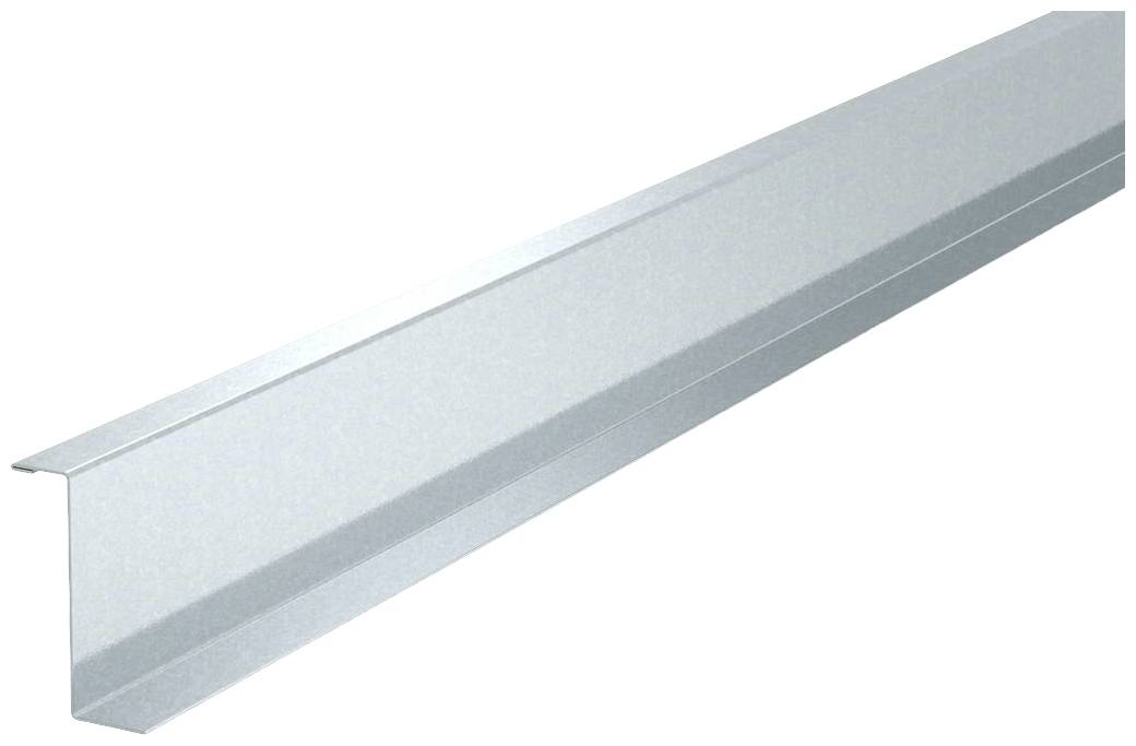 Metallprofil mit L-Form, grau und glänzend. Verwendet für Kantenabschlüsse oder Rahmenkonstruktionen in Bauanwendungen.