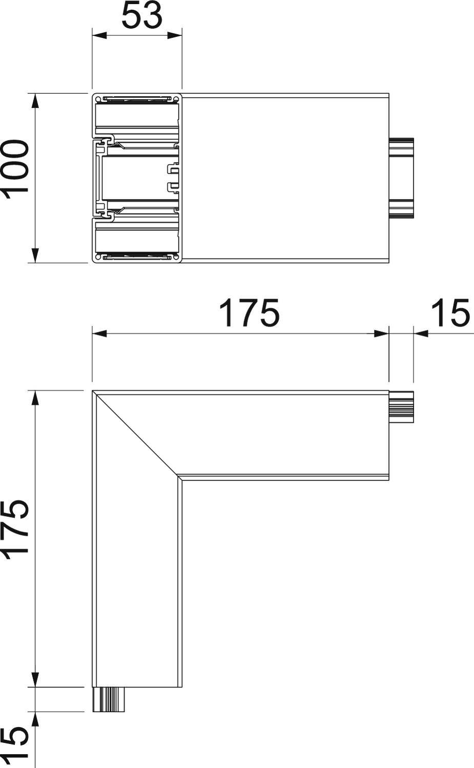 OBO Bettermann 6112420 Montagezubehör (B x T) 100mm x 53mm 1 St. Reinweiß