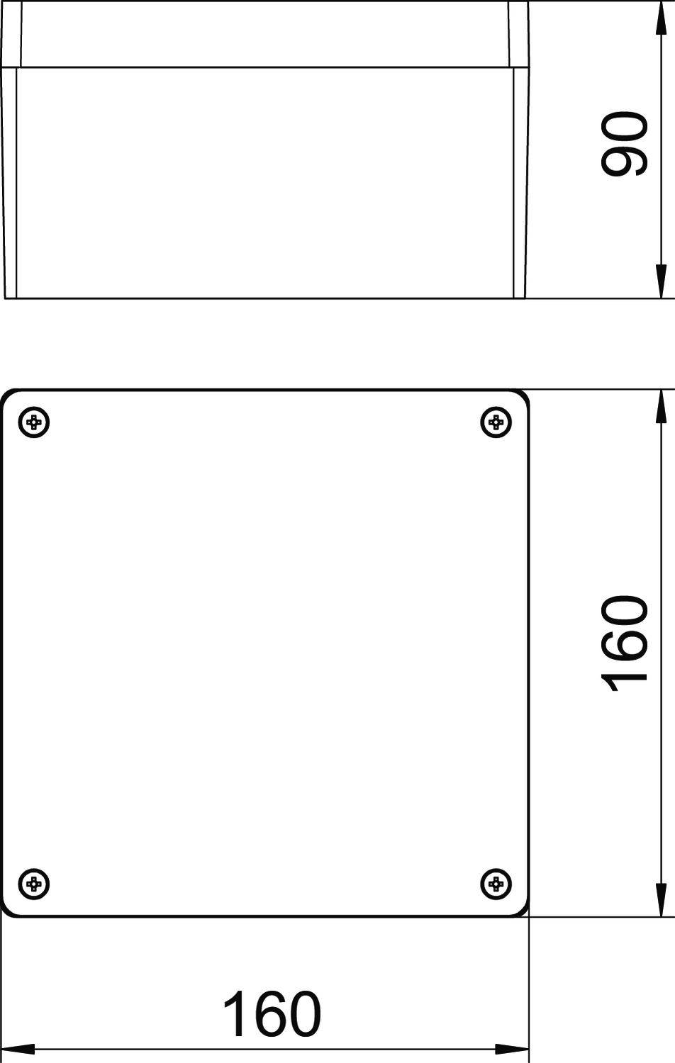 OBO Bettermann Mx 161609 SGR Gehäuse 160 x 90 x 160 Aluminium 1St.