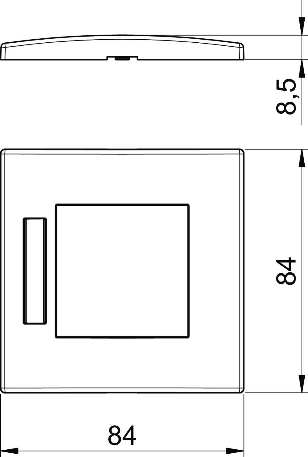 OBO Bettermann 6119336 Abdeckung (B x H x T) 84 x 84 x 8.5mm 1St.