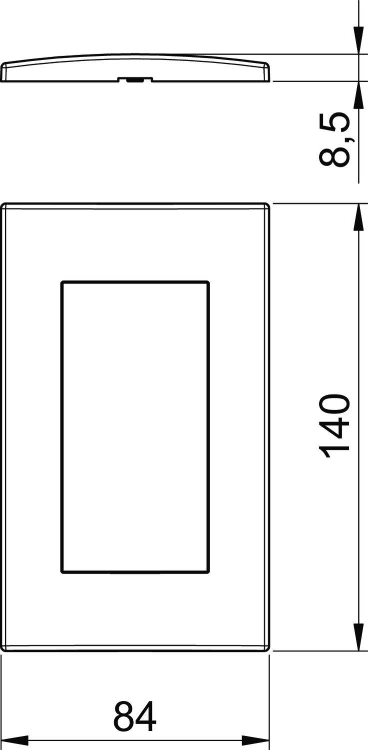 OBO Bettermann 6119346 Abdeckung (B x H x T) 140 x 84 x 8.5mm 1St.