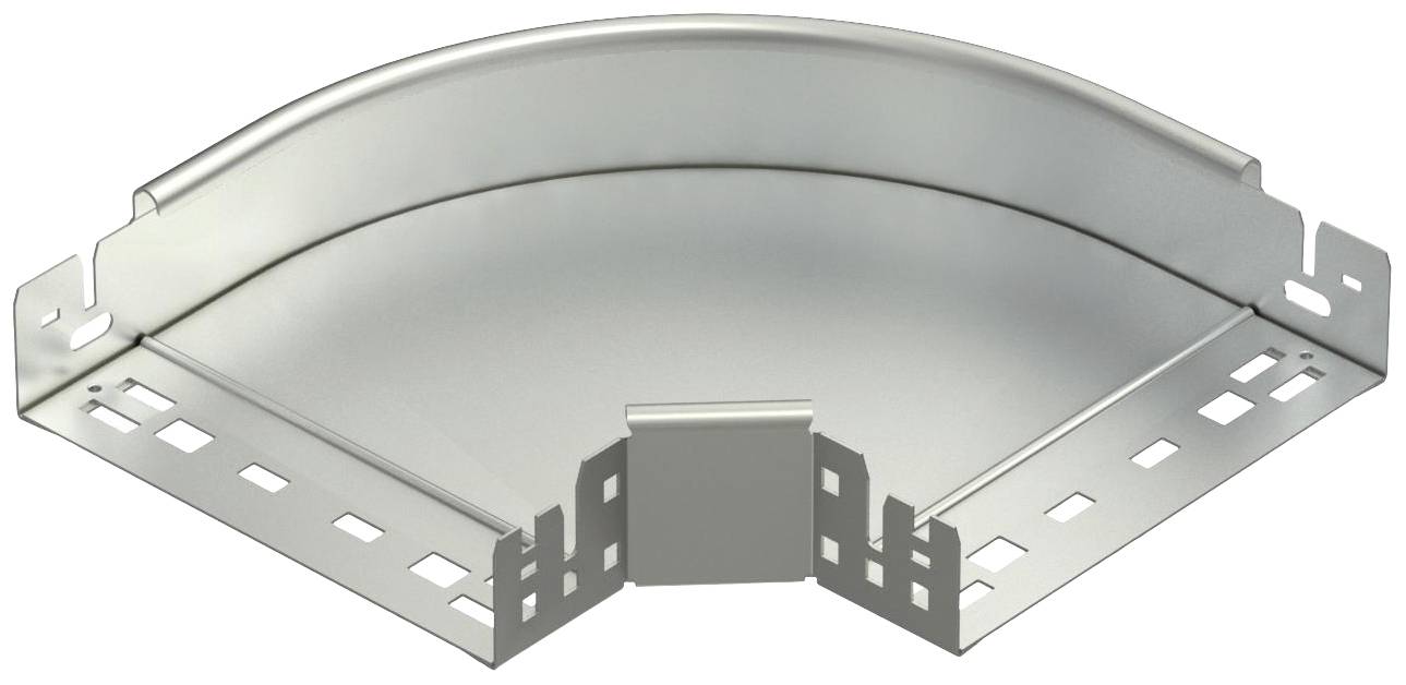 Ein Metallträger in gebogener Form, geeignet für die Unterstützung und Organisation von Kabeln in Bau- und Elektroinstallationen.