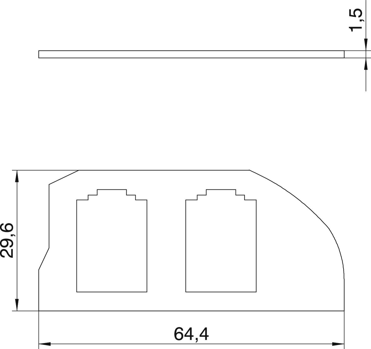 OBO Bettermann MPRM2 2B RJ45-Modulträger