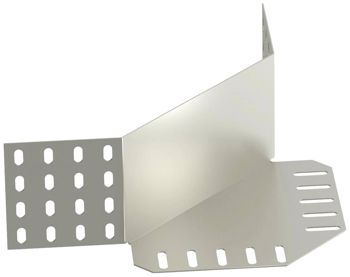 Metallwinkelstück mit gestanzten Löchern, L-förmig, dient zur Verbindung oder Unterstützung in Baukonstruktionen.