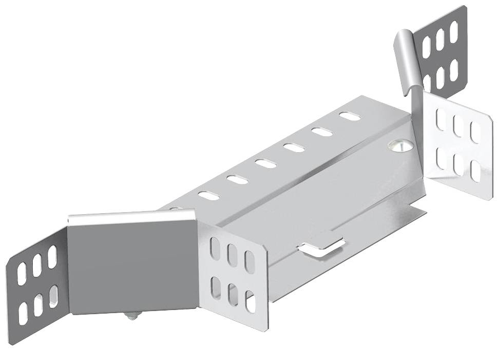 Metallwinkelhalterung mit perforierten Flächen und einstellbaren Scharnieren. Geeignet für strukturelle Befestigung.