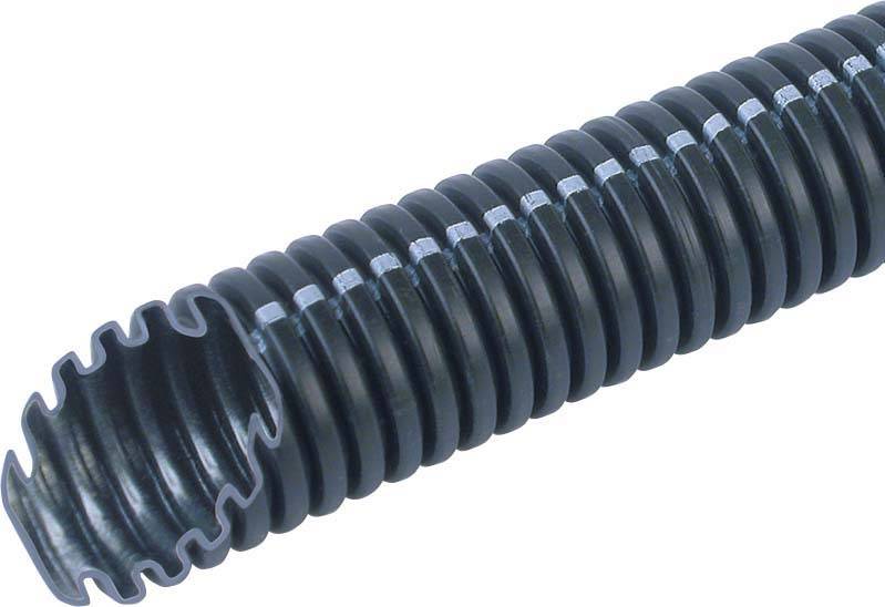 Fränkische Rohrwerke 24110032 FFKu-EL-F-LS0H 32 Wellrohr Schwarz 24.5mm 1St.