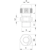 OBO Bettermann 2022870 Kabelverschraubung 1.5 mm Kunststoff, PA Lichtgrau 1 St. OBO Bettermann 2022870 Kabelverschraubung 1.5 mm Kunststoff, PA Lichtgrau 1 St.