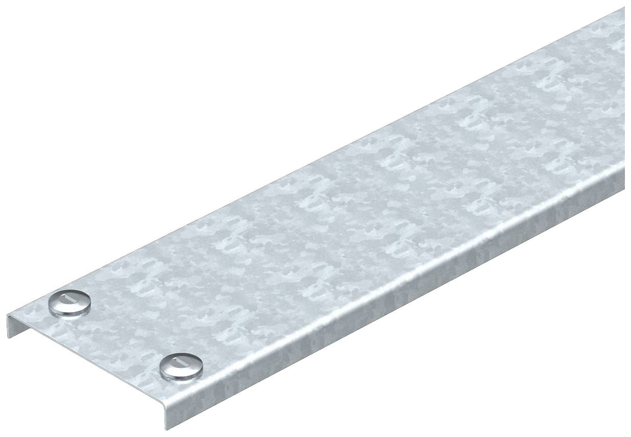 Metallplatte mit rechteckiger Form und zwei sichtbaren Schrauben an den Ecken. Oberfläche zeigt eine gleichmäßige, silberne Textur.