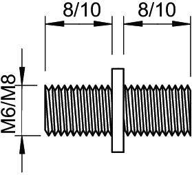 OBO Bettermann 3100 M8G 3131084 Doppelnippel 8mm 10mm Stahl 100St.