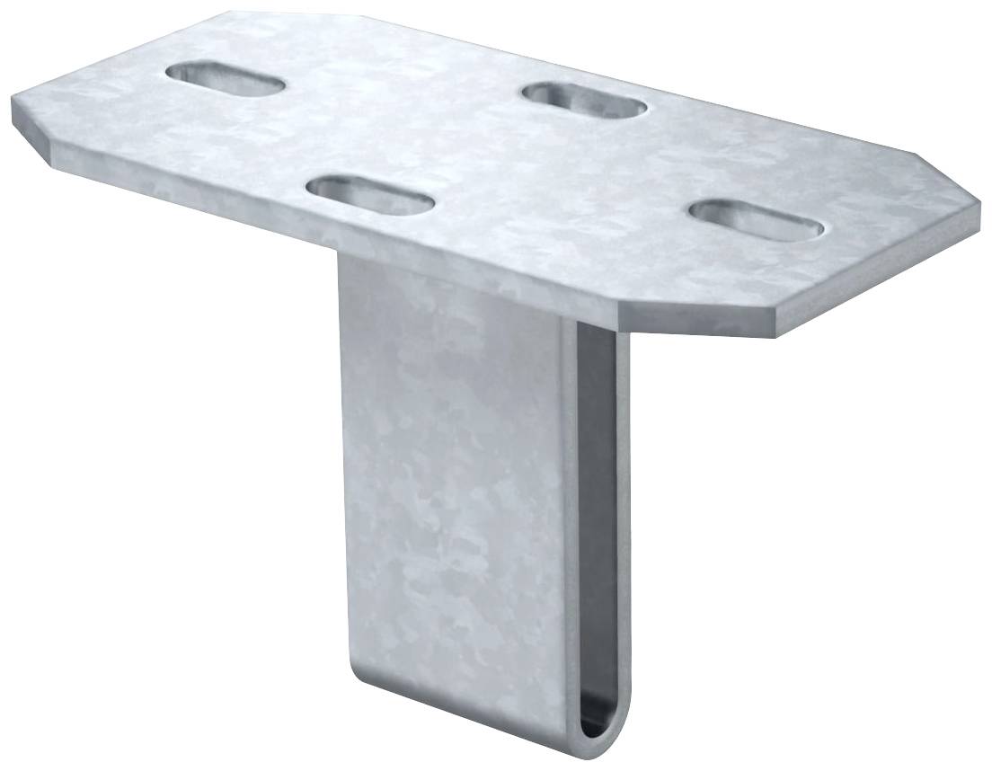 Metallwinkelverbinder mit vier ovalen Löchern, geeignet für Holz- oder Metallverbindungen. Hochauflösendes, glänzendes Finish.