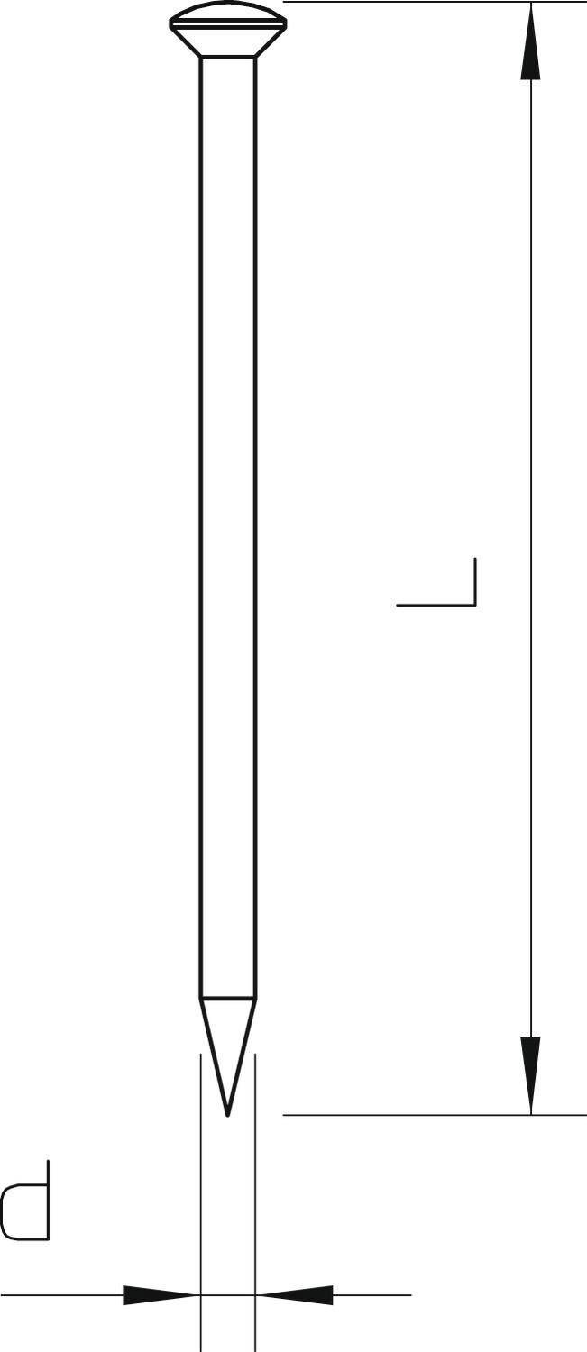 OBO Bettermann 362 30 BK 3353303 Linsenkopfnägel (Ø x L) 2mm x 30mm Stahl gehärtet 100St.