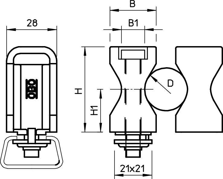OBO Bettermann 2255022 Rohrschelle 20 St. Grau