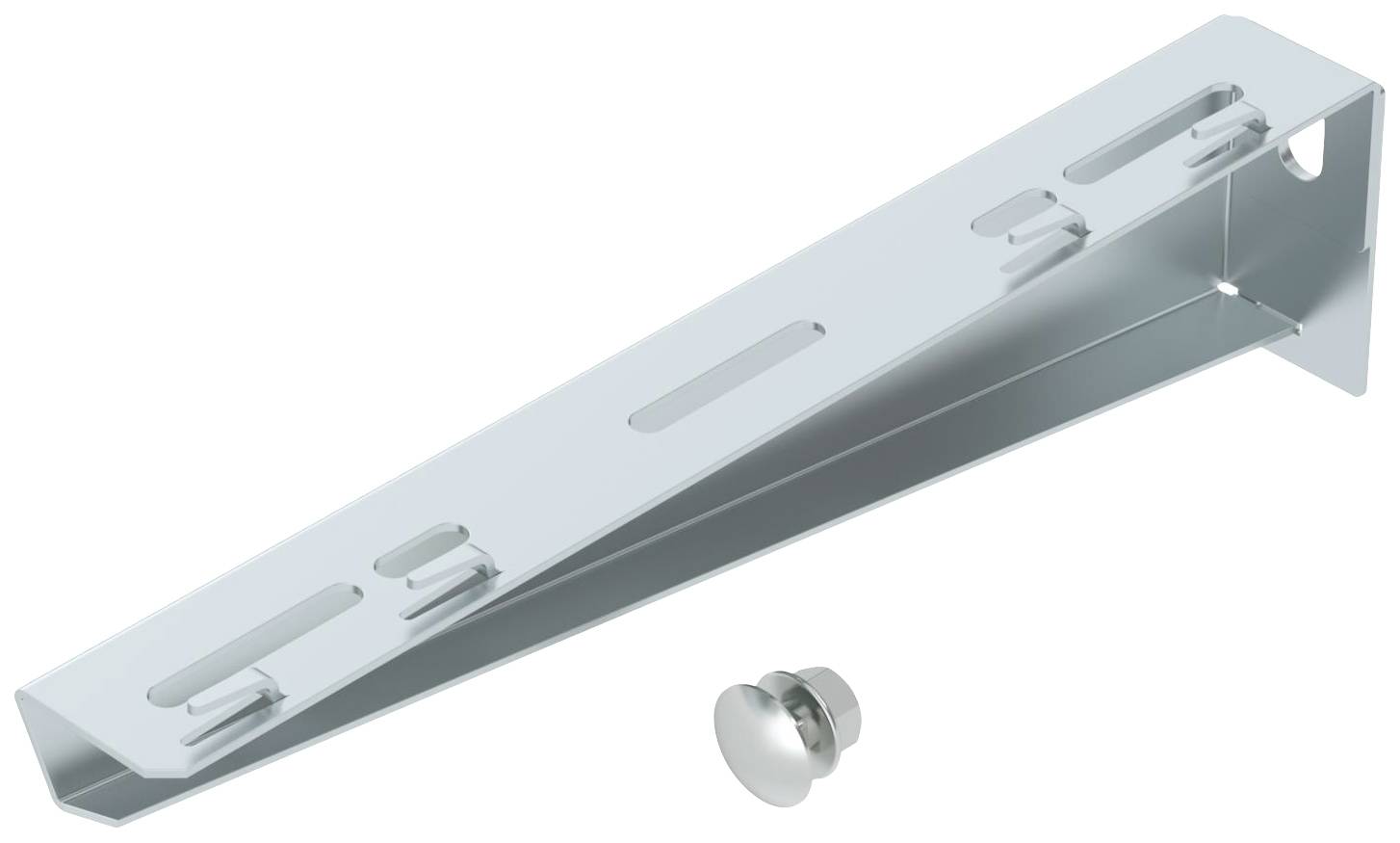 Metallschienenträger für Regalbefestigung an der Wand. Enthält eine separate Metallschraube.
