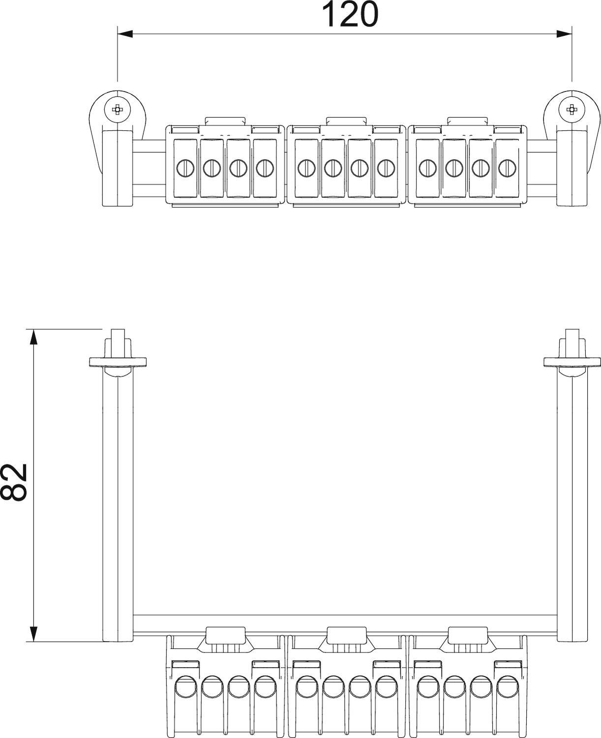 OBO Bettermann 2008931 Klemmleiste 100A 450V 1St.