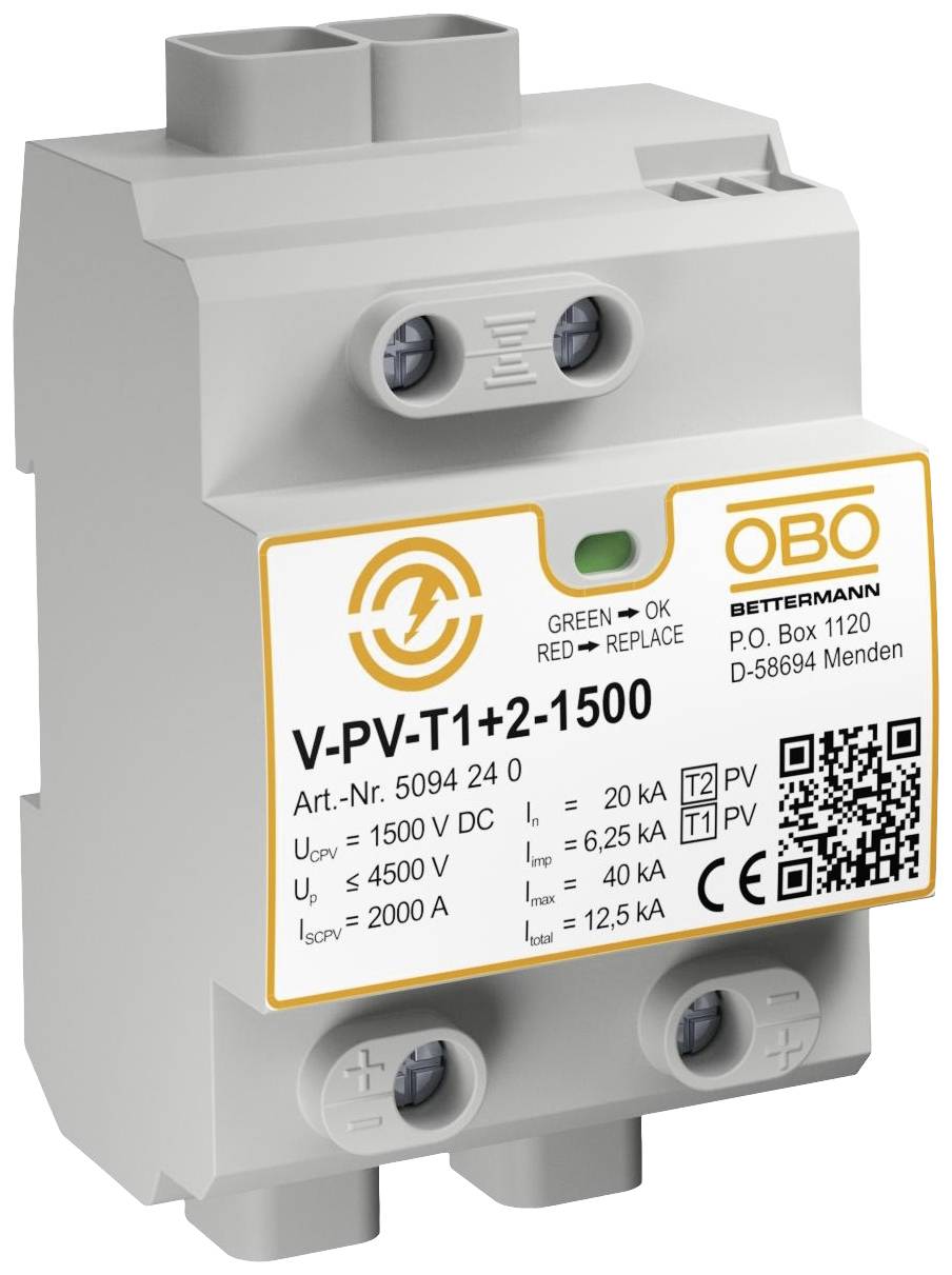 OBO Bettermann 5094240 V-PV-T1+2-1500 Überspannungsableiter 1St.