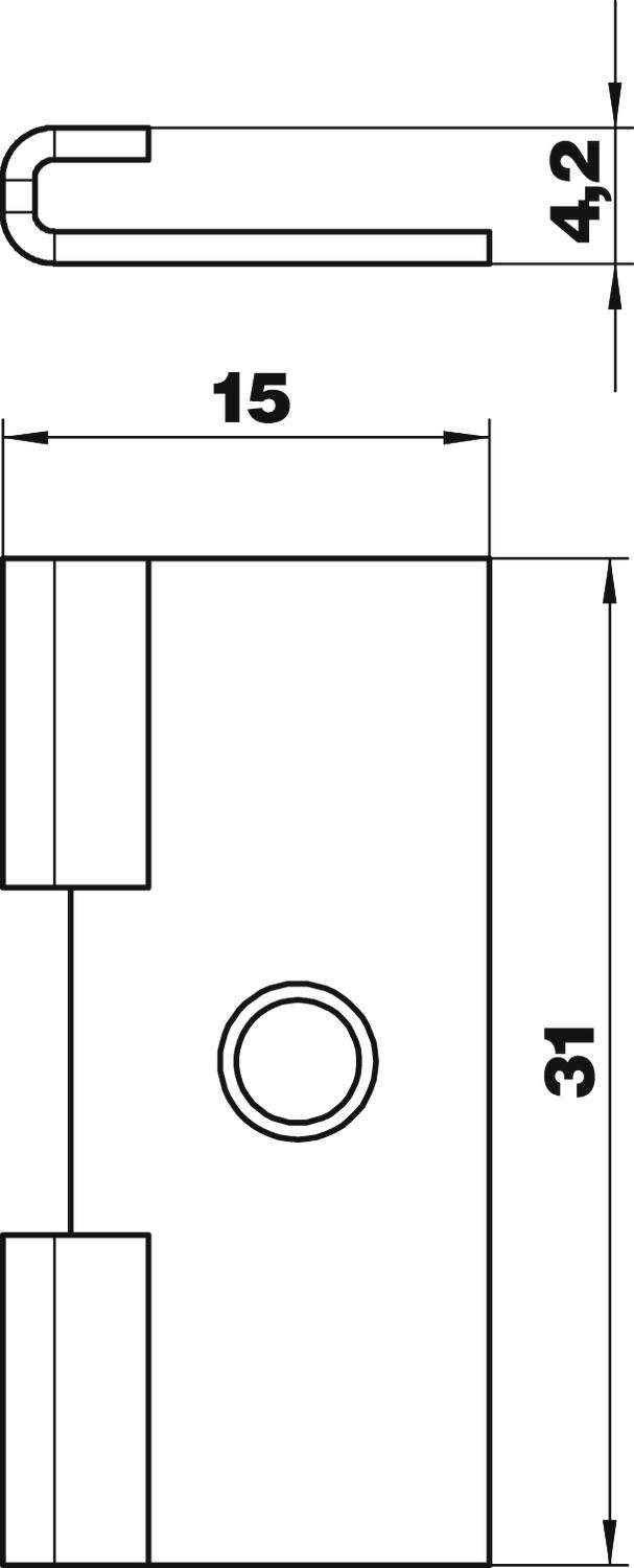 OBO Bettermann 6154968 Aufputzgehäuse (L x B) 31mm x 15mm Metall 1St.