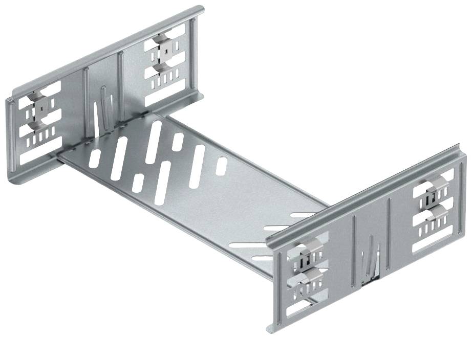 Metallhalterung zur Befestigung von elektrischen Geräten, rechteckige Form mit seitlichen Öffnungen zur Belüftung oder Befestigung.