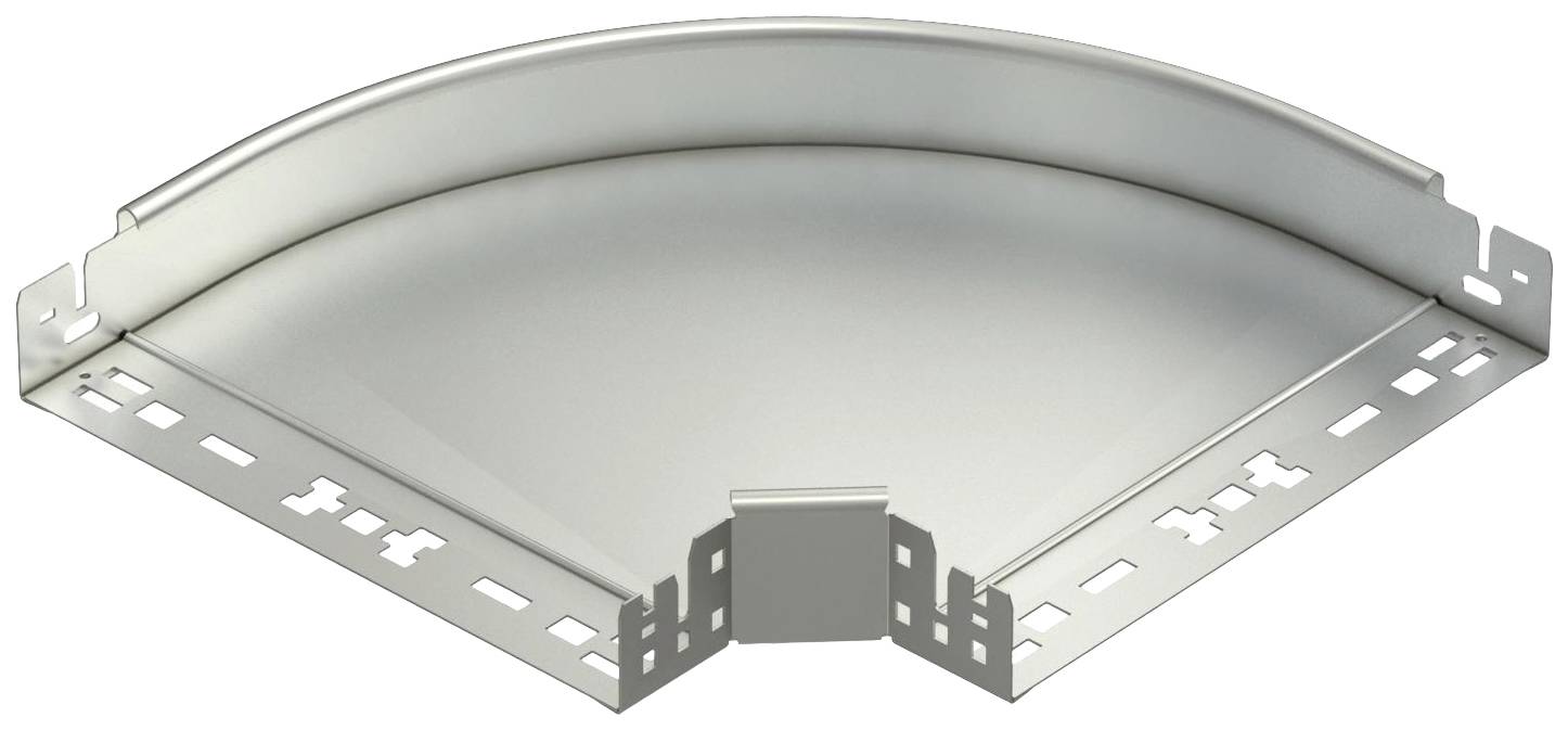 Metallischer Eckwinkel für Kabelkanäle, der für die Verbindung von zwei Abschnitten in einer 90-Grad-Biegung eingesetzt wird.