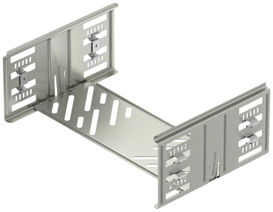 Metallwinkelverbinder mit rechteckigen Öffnungen und Verstärkungen, geeignet zur Stabilisierung von Konstruktionen in Möbelbau.