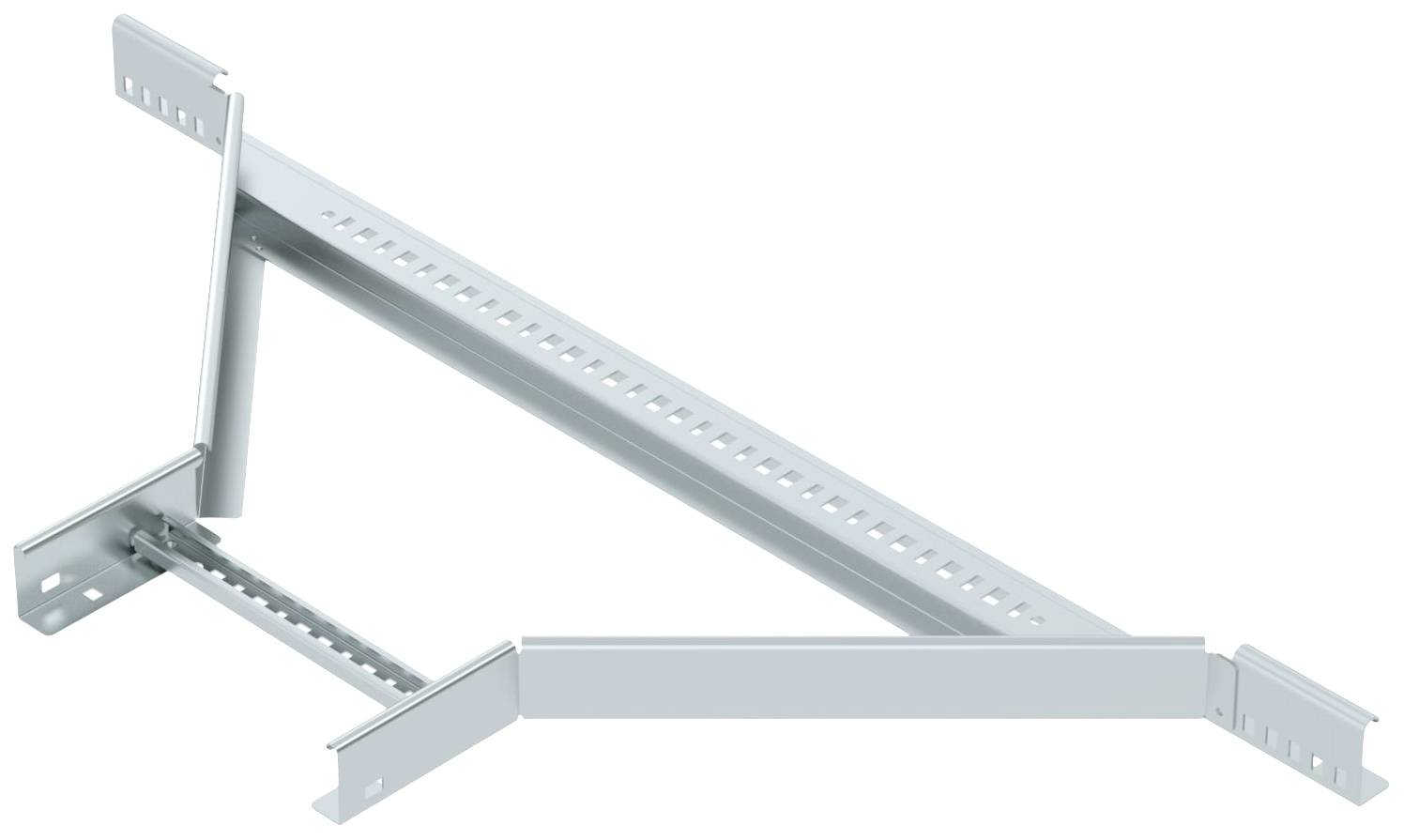 Ein verzinkter Winkelrahmenhalter für Dachkonstruktionen, bestehend aus mehreren Streben und Halterungen, um Gewicht zu unterstützen.