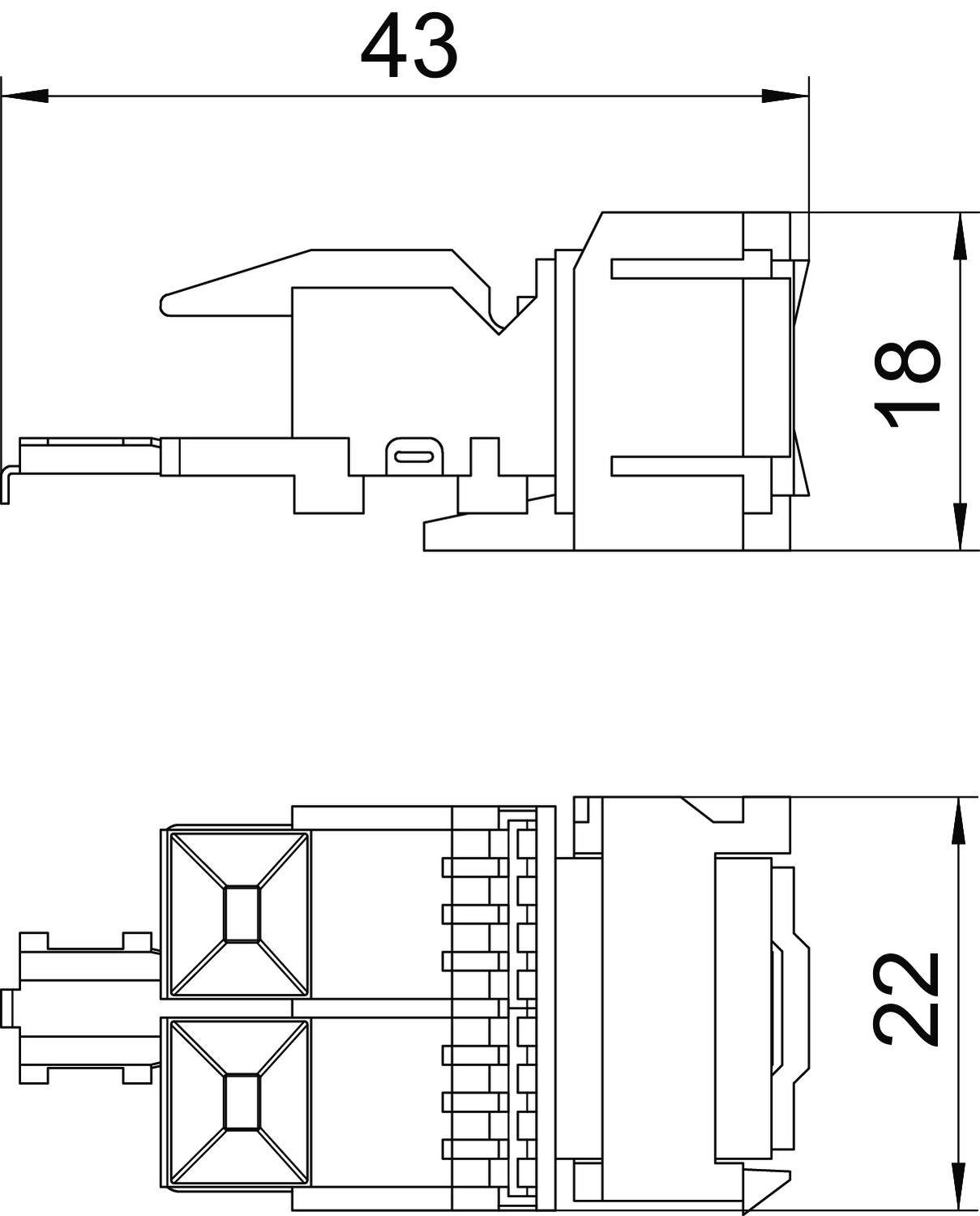 OBO Bettermann ASM-C5 S RJ45-Einbaumodul CAT 5e