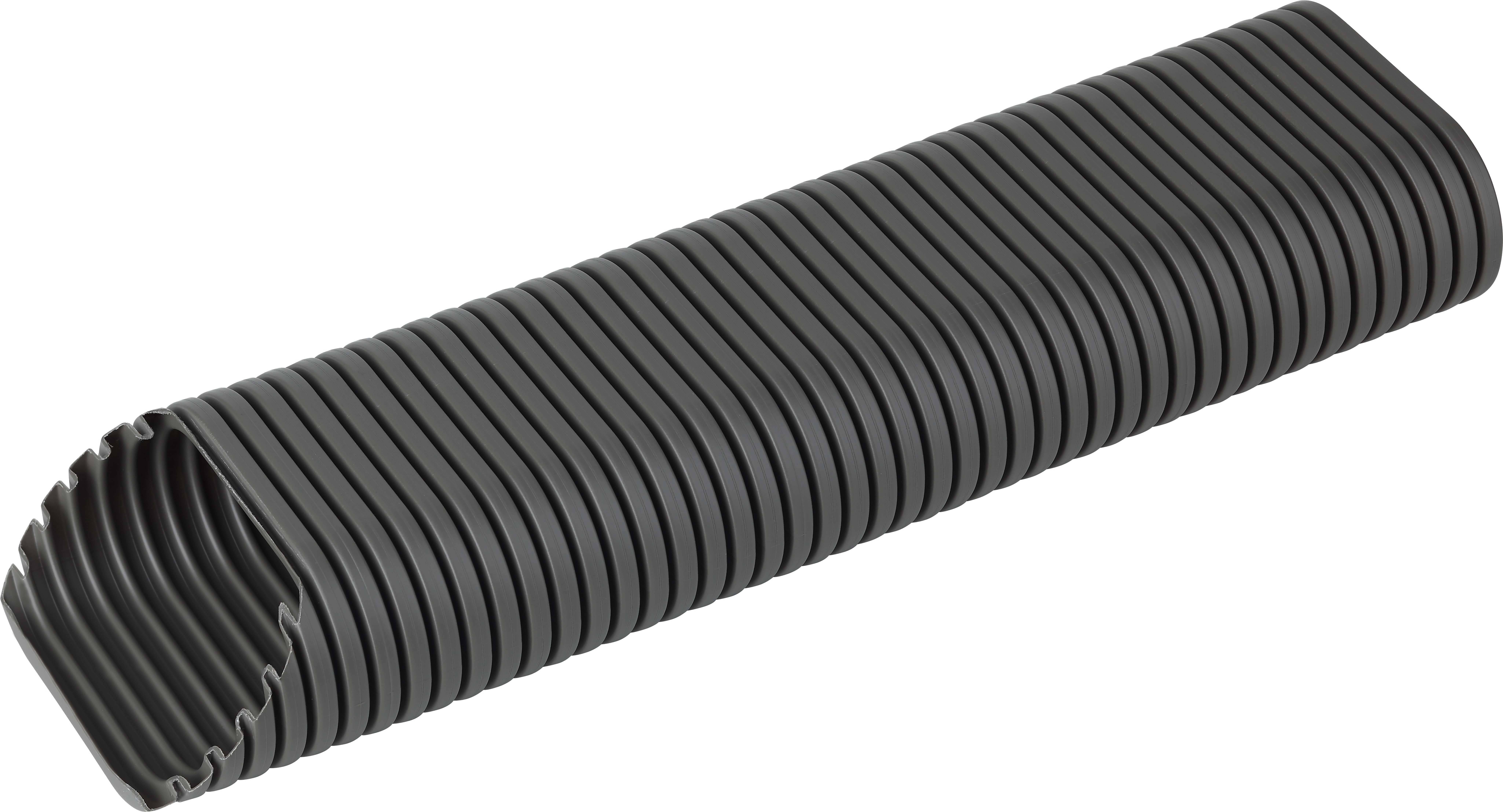 Fränkische Rohrwerke 29412092 MM-Rohr 2x 2m 92x50 Wellrohr Grau 40mm 4m