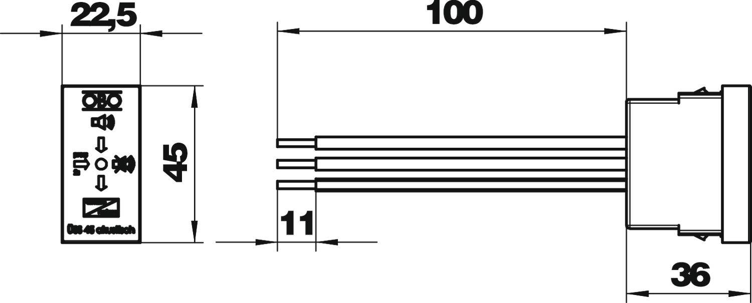 OBO Bettermann 6117465 ÜSS 45-A-RW Überspannungsschutzgerät 2.5 kA 1St.