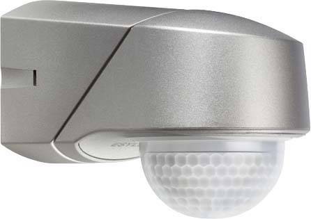 Bewegungsmelder mit halbrunder Sensorlinse, an der Wand montiert; Gerät zur Erkennung von Bewegung für Sicherheits- oder Lichtsteuerungssysteme.