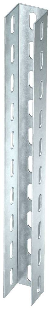 Metallwinkelprofil mit Lochungen zur flexiblen Montage. Geeignet für industrielle Konstruktionen und Regalsysteme.