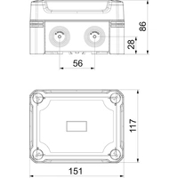 OBO Bettermann 2005304 Abzweigdose (L x B) 151mm x 167mm 1St. OBO Bettermann 2005304 Abzweigdose (L x B) 151mm x 167mm 1St.