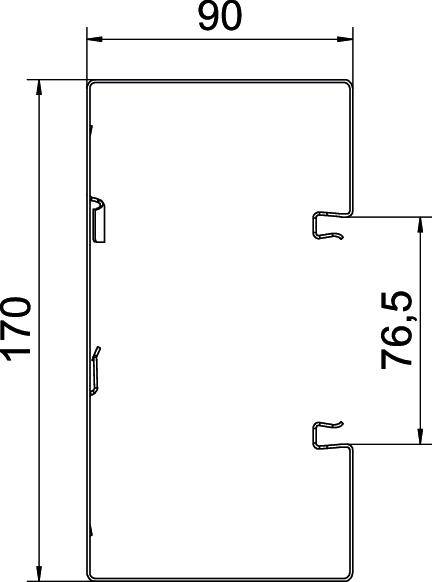OBO Bettermann 6277700 Geräteeinbaukanal Universal-Drahthalteklammer 1 St. Reinweiß